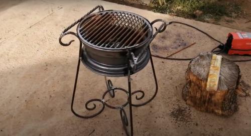 Как сделать мангал под казан из автомобильных дисков. Как сделать мангал из автомобильных дисков своими руками?