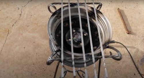 Как сделать мангал под казан из автомобильных дисков. Как сделать мангал из автомобильных дисков своими руками?