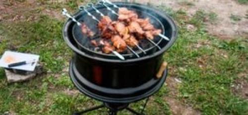 Печь для казана из камазовских дисков. Как сделать мангал из диска колеса грузовика, КамАЗа, газели своими руками