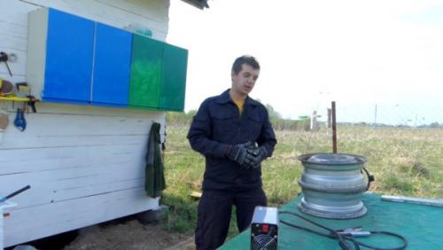 Печь для казана из дисков своими руками. Печь под казан из автомобильных дисков