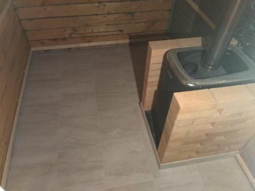 Подиум под печь в бане. Как сделать подиум и обложить печь для бани кирпичом своими рукам