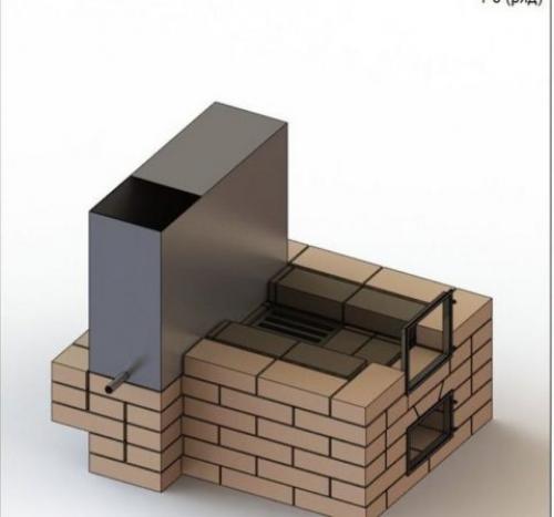 Проект банной печи из кирпича.