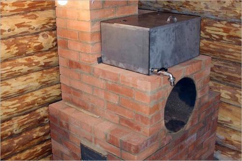Порядовка банной печи с баком для воды. Особенности современных печей для бани