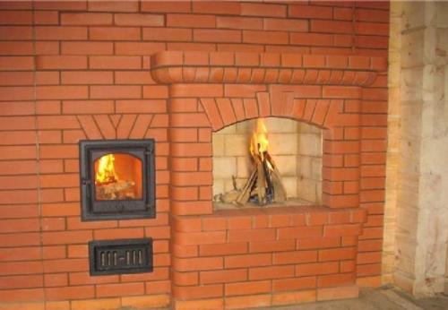 Печь-камин на несколько комнат. Работа в двух режимах