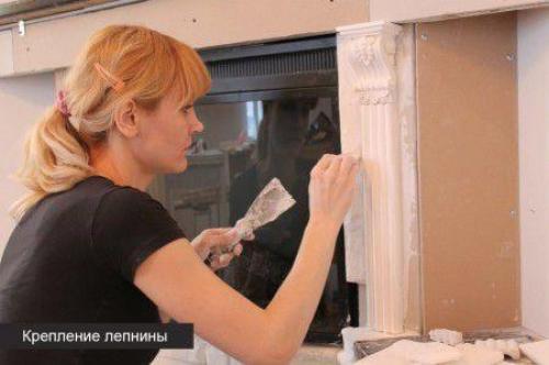 Отделка камина гипсом. Чем отделать камин из гипсокартона