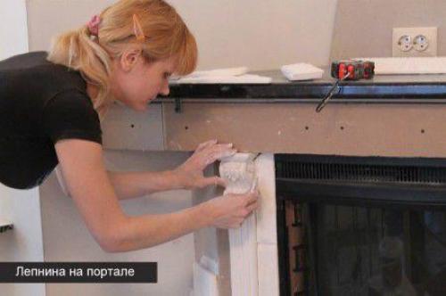 Отделка камина гипсом. Чем отделать камин из гипсокартона