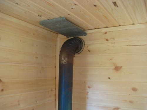 Дымоход в бане через крышу. Устанавливаем дымоход