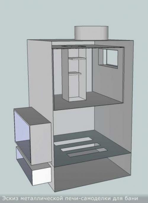 Печь для бани с закрытой каменкой чертеж. Чертежи самодельных банных печей из металла