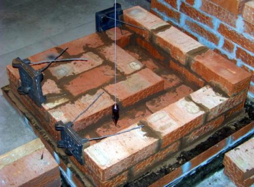 Порядовка печи для бани. Начало кладки