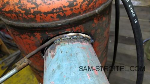 Буржуйка из газового баллона с теплообменником. Сделал печь буржуйку из баллона с дополнительным теплообменником (16 фото)