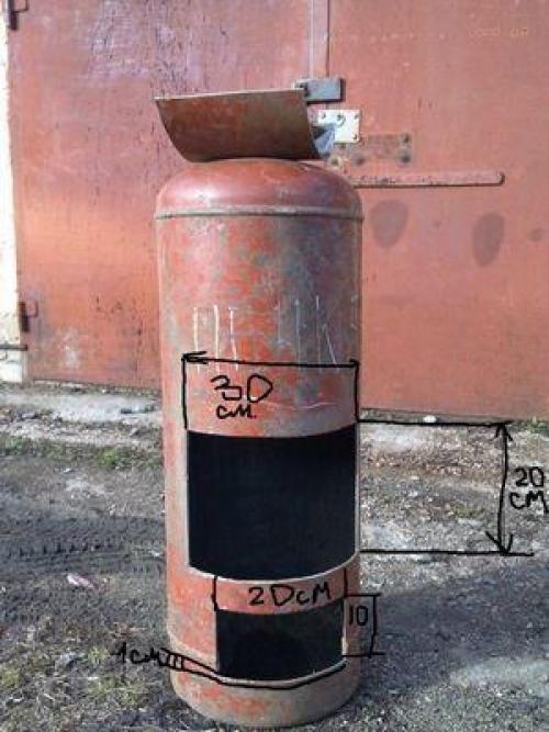 Как сделать буржуйку из газового баллона. Вертикальная буржуйка из газового баллона