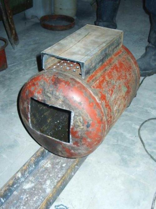 Печь для бани из газового баллона своими руками. Небольшая печка из маленького баллона