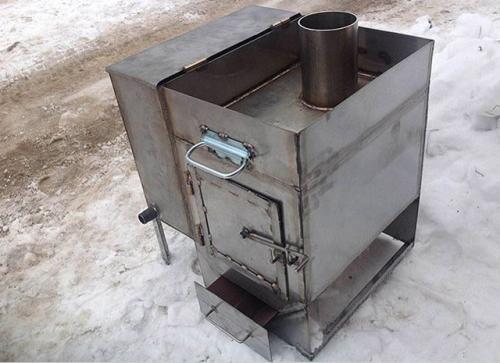 Фото самодельной печи для бани из металла. Собираем заготовки в единую конструкцию 03