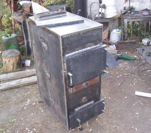 Печь из газового баллона с водяным контуром. Конструкция печи и теплообменников 11 Печь из газового баллона с водяным контуром. Конструкция печи и теплообменников 11