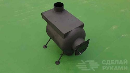 Печь для казана из фреонового баллона. Походная печь своими руками из фреонового баллона