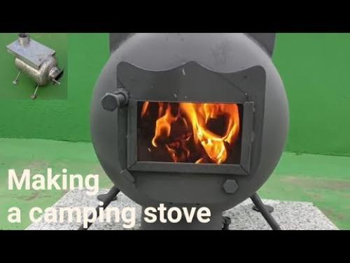 Печь для казана из фреонового баллона. Походная печь своими руками из фреонового баллона