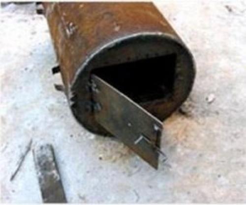 Металлическая банная печь с горизонтальной трубой. Инструкция по изготовлению