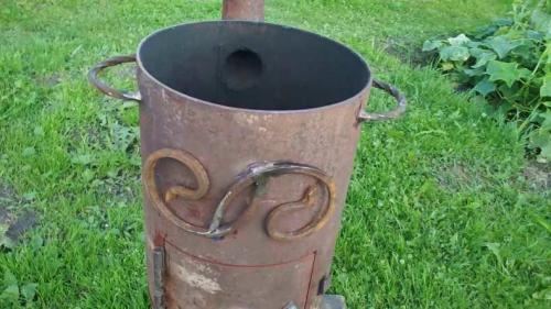 Буржуйка из газового баллона для казана. Печь для казана своими руками: все о подборе размера и чертежа для изготовления из буржуйки, трубы, бочки и газового баллона