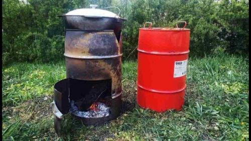 Буржуйка из газового баллона для казана. Печь для казана своими руками: все о подборе размера и чертежа для изготовления из буржуйки, трубы, бочки и газового баллона