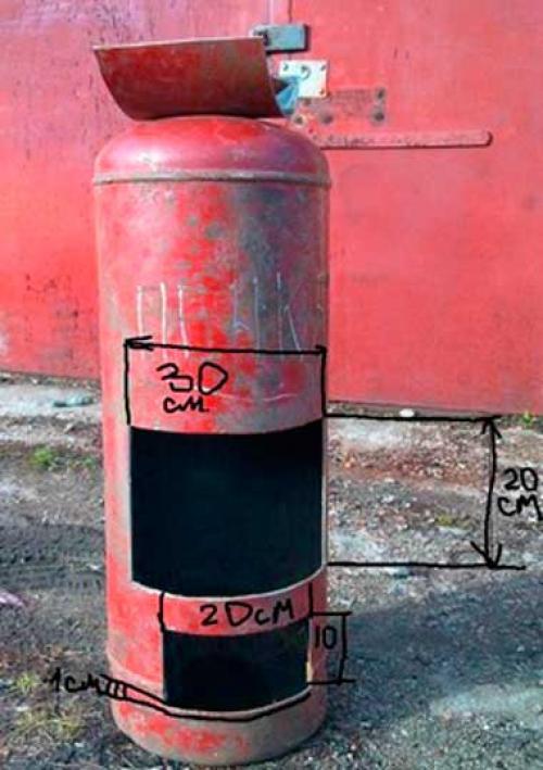 Эффективная отопительная буржуйка из газового баллона. Монтаж и первый запуск 21 Эффективная отопительная буржуйка из газового баллона. Монтаж и первый запуск 21