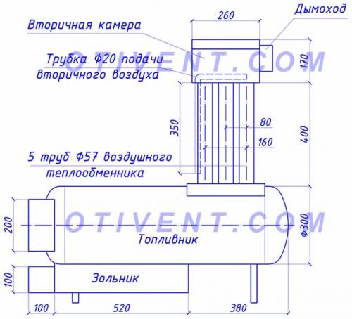Печь из баллона. Обзор пиролизной печи на 2 камеры