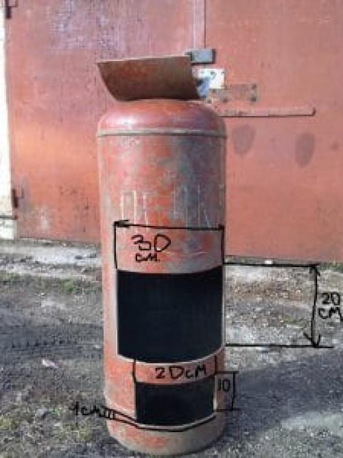 Печь из газового баллона для приготовления пищи. Конструирование дровяных печек из газовых баллонов своими руками