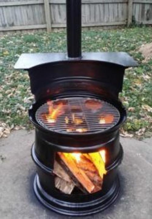 Печь из штампованных дисков. Пошаговое руководство изготовления печи