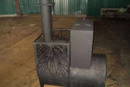 Печь для бани из трубы 530 вертикальная. Чертежи банных печей из трубы