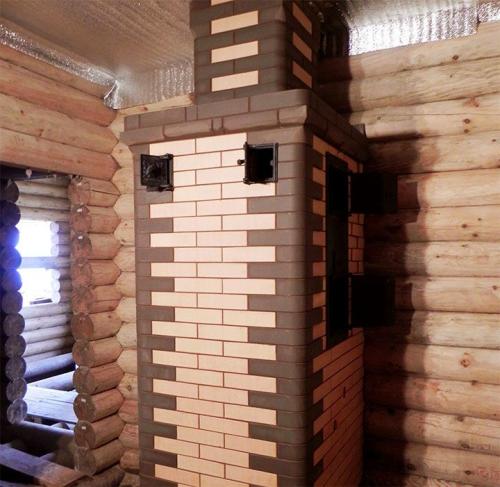 Как обложить железную печь в бане камнем. Как обложить железную печь кирпичом в бане: необходимость или декорирование?