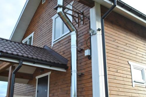 Установка печи в доме через стену. Особенности конструкции дымохода через стену