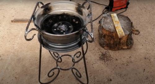 Мангал из дисков под казан. Как сделать мангал из автомобильных дисков своими руками?