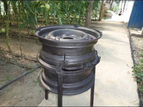 Печь для казана из дисков своими руками. Пошаговый процесс изготовления 14