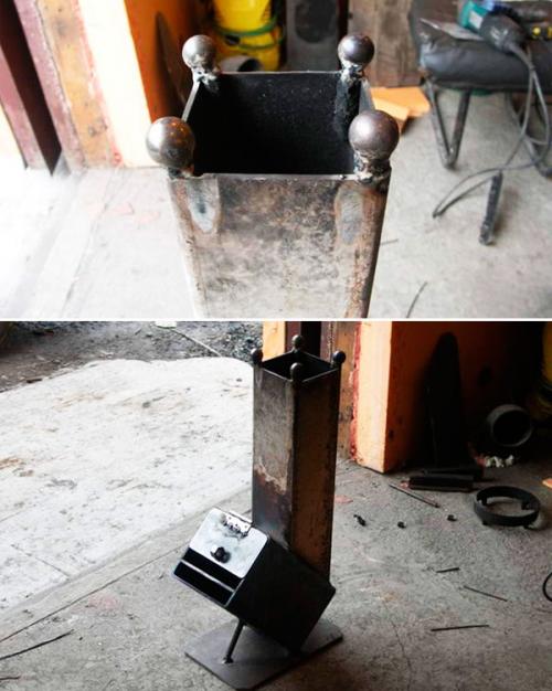 Ракетная печь из профильной трубы чертеж. Как сделать ракетную печь своими руками