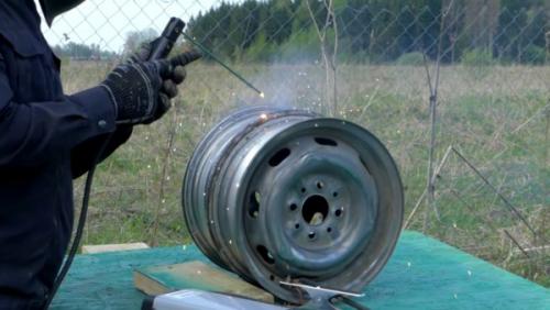 Печь для казана из автомобильных дисков своими руками. Печь под казан из автомобильных дисков