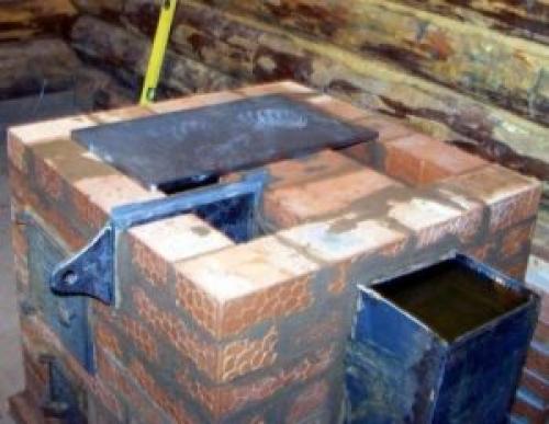 Банная печь из кирпича с баком для воды. Процесс кладки и порядовка