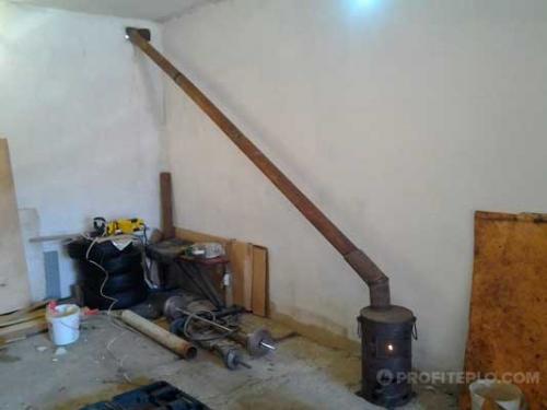 Чугунная печь для бани с баком для воды. Водяной контур