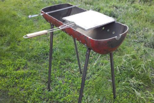 Мангал из газового баллона с крышей. Мангал из газового баллона с коптильней, казаном. Чертеж с размерами