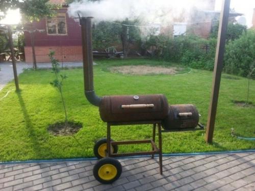 Красивый мангал из газового баллона. Особенности