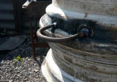 Печь для казана из дисков с трубой. Делаем своими руками