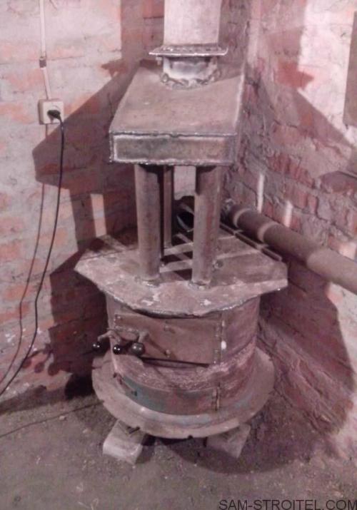 Печь на отработке из колесных дисков. Печь из колёсных дисков на дровах и отработке