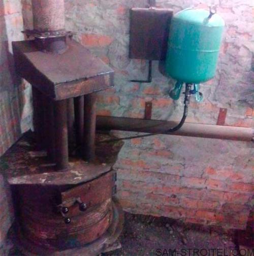 Печь на отработке из колесных дисков. Печь из колёсных дисков на дровах и отработке