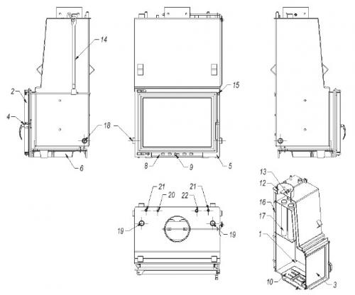 Камин с водяным и воздушным контуром отопления дома схема. Преимущества камина с воздушным отоплением 10