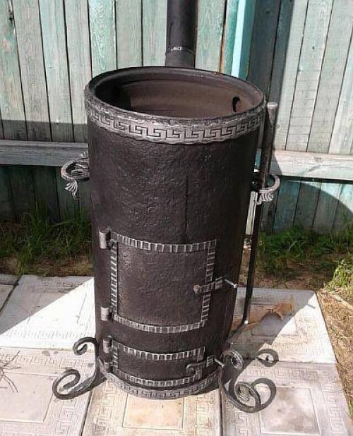 Печь для бани из 426 трубы. Вертикальная и горизонтальная печь для бани из трубы — делаем своими руками