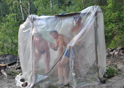 Печь для походной бани. Простая каменка для походной бани