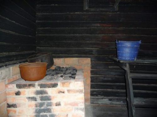 Кирпичная печь для бани с открытой каменкой. 