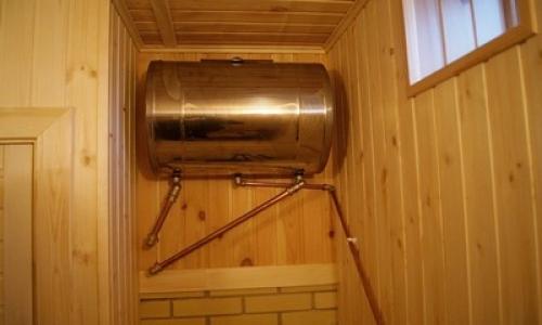 Подключение выносного бака в бане. Выносной бак